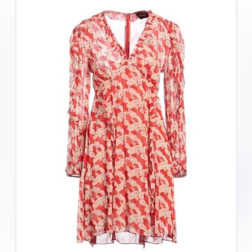 THE KOOPLES: WRAPAROUND SHORT PRINTED DRESS WITH FRILLS ❤️ size 2 - Picture 7 of 13